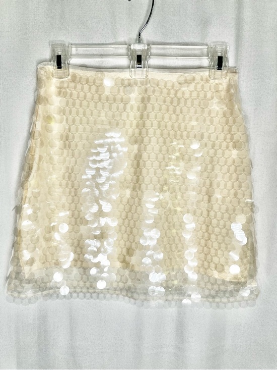 Wayf Dresses & Skirts - Anthropologie WAYF Cream Sequin Mini Skirt Size XS - Excellent Condition